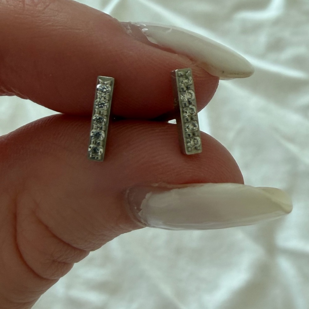 Silver Bar Earrings